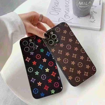 China Wholesale Luxury Brand Designer Mobile Phone Case Black And White Pattern Phone Case Anti-fall For Iphone Max 13pro for sale