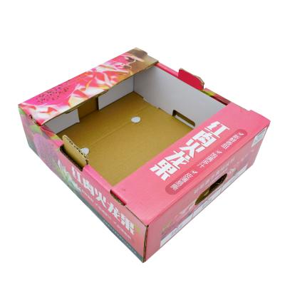 China Recycled Materials Wholesale Vegetable Fruit Corrugated Boxes Personalized Citrus Packaging Boxes for sale