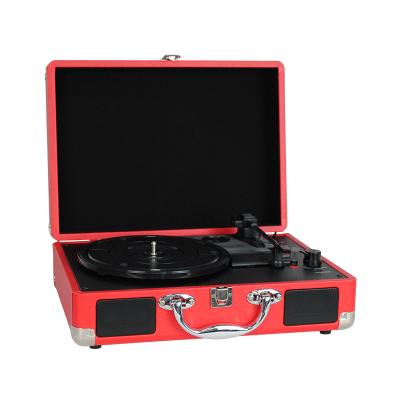 China Retro Portable Suitcase Wholesale Price 2.0inch Portable Suitcase Turntable Vinyl Record Player for sale