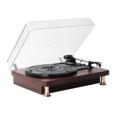 China Wooden phono/line in/RCA jack/aux in/headphone turntable vinyl record player home audio system player old for sale