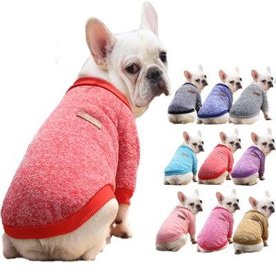 China Dog Apparel Knitted Dog Sweater Dog Shirt Winter Puppy Soft Thick Warm Sweater for sale