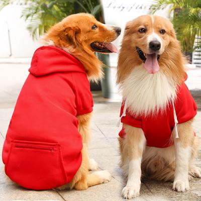 China Designer Big dog zipper pocket sweater tide brand autumn and winter supplies stocked pet clothes Hoodie for sale