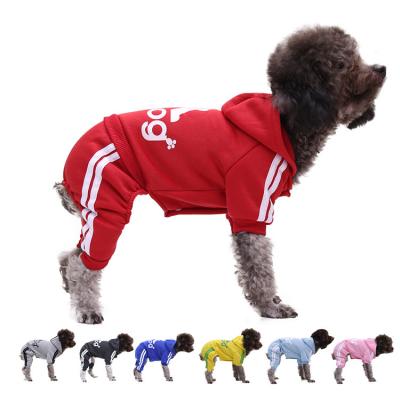 China ADI Sport Hoodie Four Legs Winter Puppy Viable Dog For Dog Clothes Supplies Cat Sweater Button Hoodie for sale