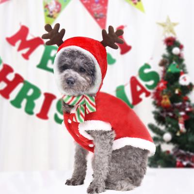 China Hot Selling Viable Christmas Clothes Dogs Cat Pet Perros de navidad de ropa Holiday Dressing Up Santa Claus Christmas Tree Christmas Cat Costume for sale