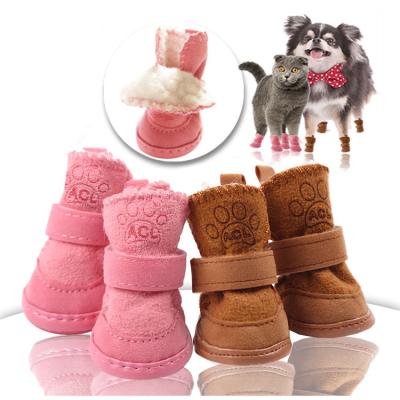 China Sustainable Hot Sale Custom Amazon Warm Winter Dog Protect Dog Shoes Boots for sale