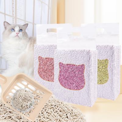 China New Design Fast Absorbing Cat Sand Tofu Cat Litter Quick Grouping Deodorization Toilet Stored for sale