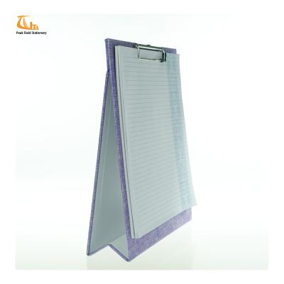 China Purple business office supplier canvas cover notebook a4 clipboard for sale