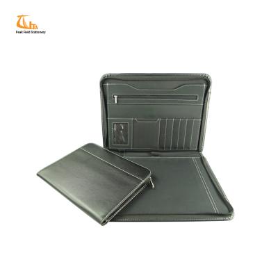 China Business Luxury Style Leather A5 Cover File Folder Customized Logo for sale