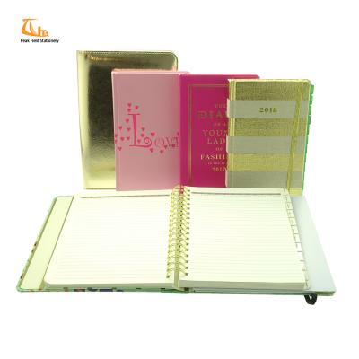 China Wholesale daily a4 a5 unpunched thick spiral journal yellow paper notebook with dividers for sale