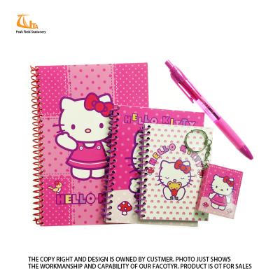 China Hardcover Cat Cover Printed A Kid Wimpy Notebook Color Pages Diary 2017 for sale