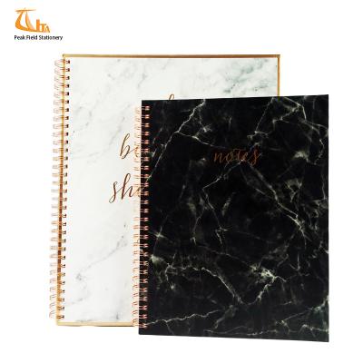 China Office and School Design Cover Black Marble Spiral Printed Smart Notebook for sale