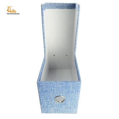 China office & Home Decorative High Quality Fabric Cardboard Cover Magazine Folder Cool Box for sale