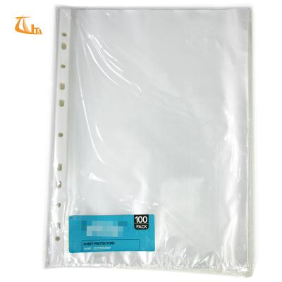 China Eco - Friendly A4 A5 Sheet Protectors Plastic Clear Document Bag for sale