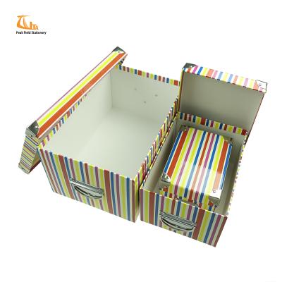 China Elegant Decorative Cardboard Paper Storage Boxes With Lids for sale