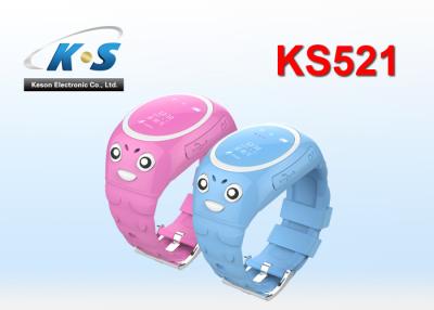 Chine Traqueur futé de GPS de montre vol rose/bleu de GSM WiFi anti avec la batterie 3.7V/450mAh à vendre