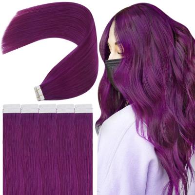 China Silky Straight Wave 24 Inch Kinky Curly Hair Extensions Tape In Real Human Hair Color Black Tape Hair Extensions for sale