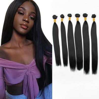 China Silky Straight Wave Straight Hair Bundles Synthetic Hair Extensions Ombre Color Heat Resistant Fiber Weaves Bundles For Color Woman Vivid 6pcs/Lot for sale