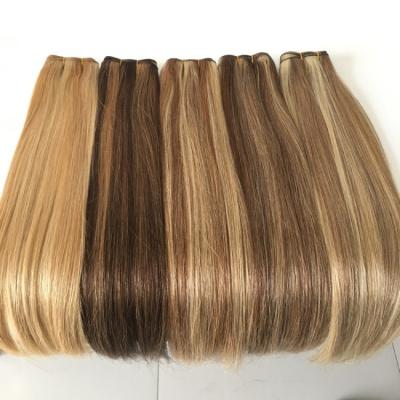 China Straight Dark Root Ash Blonde Hair Bundles, 613 40 Inch Korean Virgin Hair Bundles, Accent 613 Blonde Hair Bundles for sale