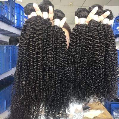 China Wholesale Malaysian Curly Kinky Curly Virgin Hair Bundles, Asian Hair Bundles 20 Inches, Kinky Curly Bundles With Lace Headband for sale