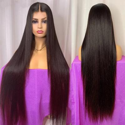 China Directly Sellers 180% 130% 150% 4x4 Lace Closure Wig, 100%Aligned Cuticle Hair Wig, 4x4 Closure Straight Hair Natural Wigs for sale