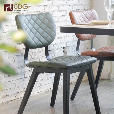 China High Quality Industrial Cafe Furniture Leather Vintage Cafe Restaurant Chair Heavy Chairs for sale