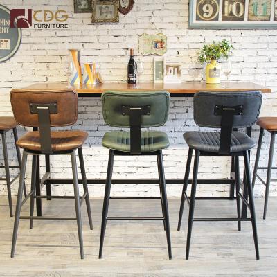 China Modern Luxury Leather Upholstery Range Modern Leather Bar Furniture High Chair for sale