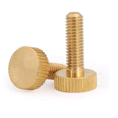 China DIN653 DIN464 Stainless Steel Flat Flat Round Head Brass Knurled Captive Thumb Screw M2 M3 M6 M8 M4 for sale