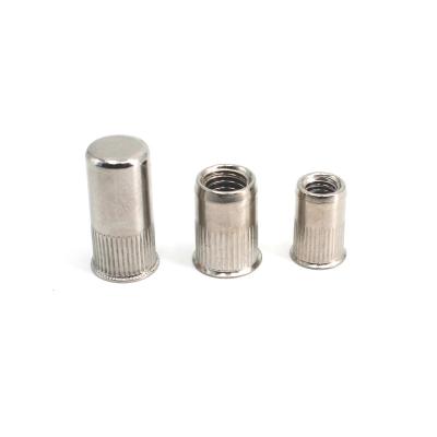 China General industry flat countersunk head 304 stainless steel m8 rivet nut aluminum threaded nut for sale