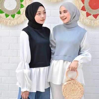 China Polyester 2022 New Design Muslim Casual Wear Blouse Long Tops For Muslim Woman for sale