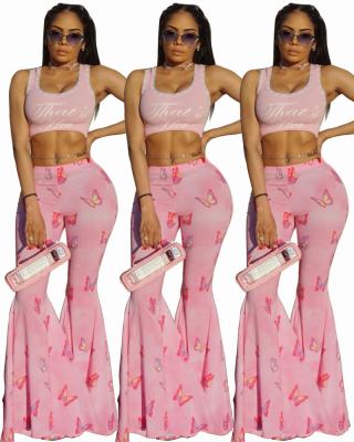 China Anti-Wrinkle Printed Pink Rocket Pants For Women for sale