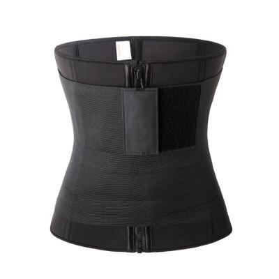 China Breathable Postpartum Fitness Belly Wrap Sweat Fat Zipper Belt Waist Corset Shaper Trainer Neoprene Fat Burning Slimming Shapewear for sale