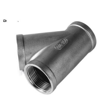 China DONGLIU 45 degree water degree y branch gi pipe fittings tee catalog NPT BSPT Y-branch for sale