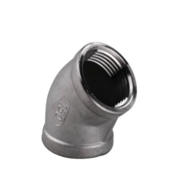 China DONGLIU Water Plumbing Materials 304 316 45deg Threaded Stainless Steel Accessories Pipe Fitting SS 90 Degree Elbow for sale