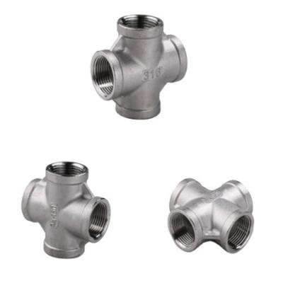 China Stainless steel threaded fittings crosses ss304/316 ISO 4144:2003 GB/T 26120-2010 equal (E) for sale