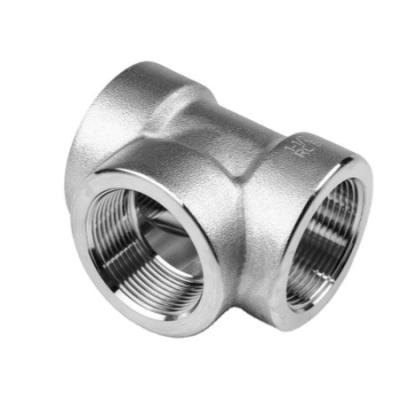 China A182 F316/F304/F321/F51 DL hot sales professional forged thread tee 3 way bsp female hydraulic pipe fittings for sale