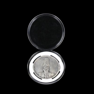 China high quality transparent Plastic coin slab adjustable inner pad coin case collection box round capsule display case dia 50mm Customized Shape for sale