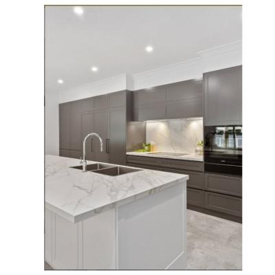 China White Sintered Stone Kitchen Countertop and Island Top Polished Porcelain Tile Finish for sale