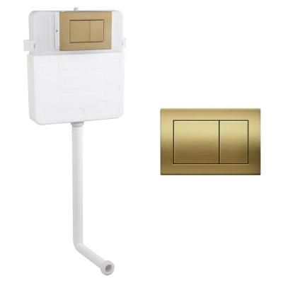 China Bathroom Gold Color Smart Toilet with Upper Cistern and Customizable Colored Water Tank for sale