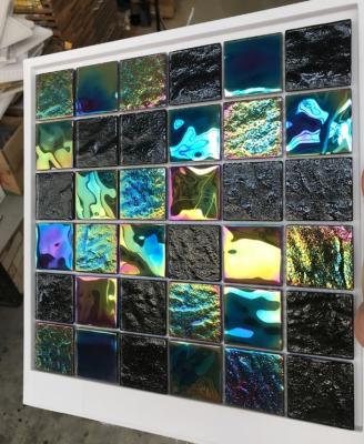 China Technique Glass Iridiscent Crystal Glass Mosaic for Swimming Pool Tile Type Wall Tiles for sale