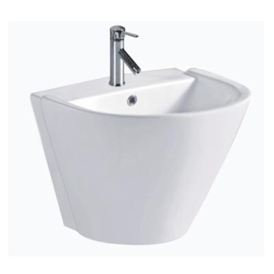 China White Ceramic Pedestal Hand Wash Basin with Traditional Decorative Design in Pakistan for sale