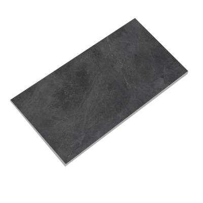 China Matte Rustic Black Porcelain Floor Tiles for Slip-Resistant Wall and Floor Decoration for sale