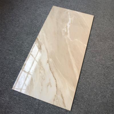 China Interior GLOSSY Design Glazed Ceramics Tiles Decorative Vitrified Bathroom Floor Tiles for sale