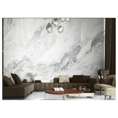 China Stone Imitation Texture White Porcelain Slab for Kitchen and Living Room Interior Tile for sale