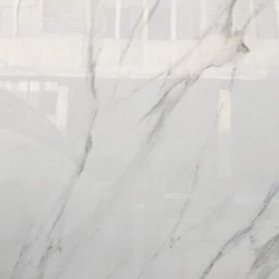 China Marble Effect Modern Porcelain Non Slip Ceramic Floor Tile White Glazed Ceramic Tiles for sale