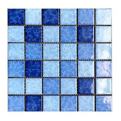 China Building Material Swimming Pool Ceramic Mosaic with Polished Surface and Anti Slip Feature for sale