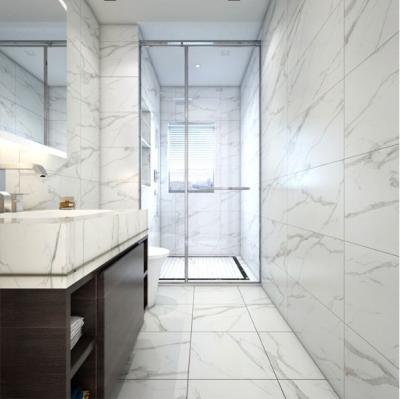 China 300x600 Foshan Glazed Ceramic Bathroom Wall Tiles Marble Vintage Inkjet Design 30x60 for sale