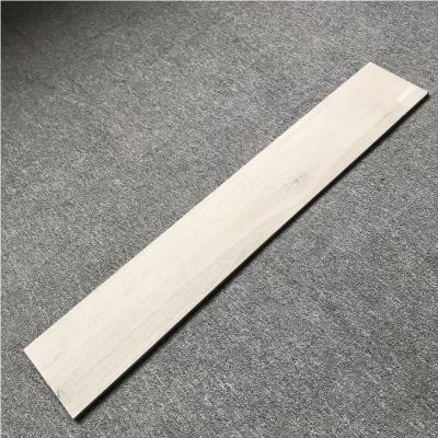 China Glazed Porcelain Tiles Wood Type for Bathroom Floor and Wall Honed Finish White Color for sale