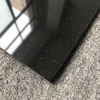 China Absolute Black Galaxy Granite Tile 60x60 with Water Absorption 0.5% and Bullnose Edge for sale