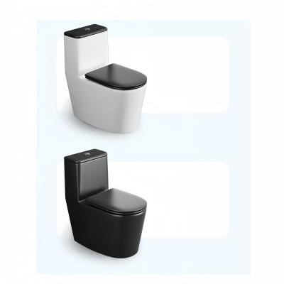 China 250mm Matte Black Ceramic Dual-Flush Floor Standing Toilet Bowl for Bathroom Standard for sale