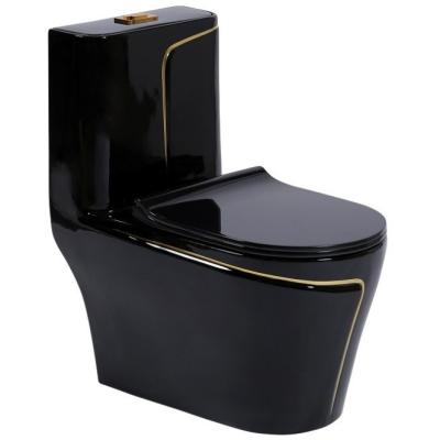 China Cleaning Advantages Black Toilets Commercial Seat Environmental Glaze Affordable for sale